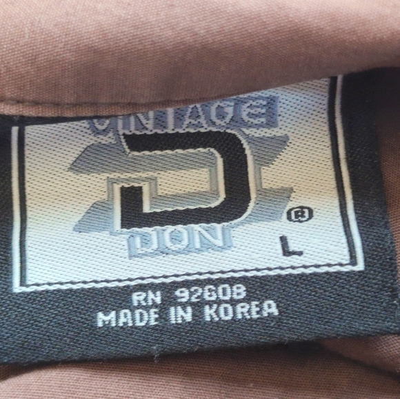 Vintage Don Brown Sz L Graphic Button Down Shirt - Picture 5 of 8